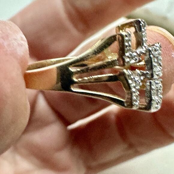 14k Diamond Ring “ I Love You” - Picture 3 of 5